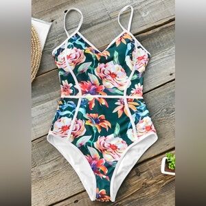 Full Blossom V-neck Swimsuit from Cupshe -NEW with Tags